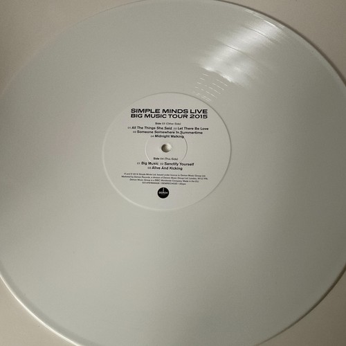 Simple Minds Big Music Tour 2015 2xLP White Vinyl DEMREC452 MINT Live - Picture 10 of 21