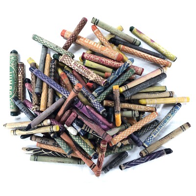 Lot VTG Assorted USED Crayons Craft Art AS IS Sargent Crayola Blendwel Milton