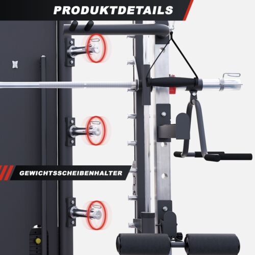 GORILLA SPORTS® Power Rack Kraftstation Multipresse Fitnessstation Smith Machine - Bild 7 von 12