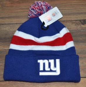 ny giants pom pom hat