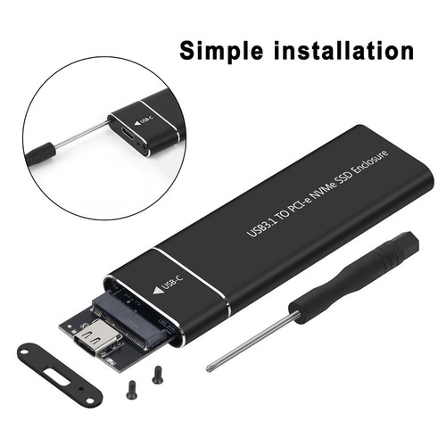 Boîtier disque dur USB3.1 vers M.2 NVME pour SSD NVMe taille 2230/2242/2260/2280 - Photo 11/14