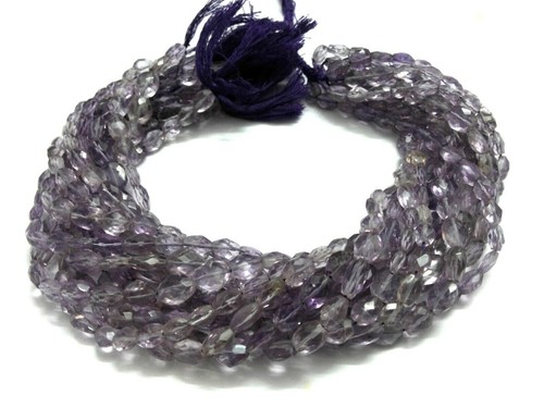 Amethyst Oval Faceted 6x8-7x10mm Natural Gemstone Beads 13"Inch 1 Strand - Picture 18 of 24