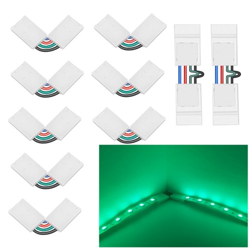 Conector en forma de L de 10 mm 4 pines esquina de 90 grados para tira de LED 5050 RGB 10-100 PIEZAS - Imagen 2 de 8