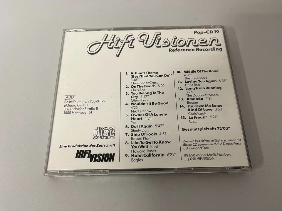 Various – Hifi Visionen Pop-CD 19 (Reference Recording) - CD © 1990 - Bild 3 von 3