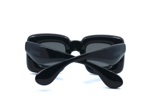 LOEWE LW40098I 01A SHINY BLACK SMOKE AUTHENTIC SUNGLASSES - Picture 6 of 12
