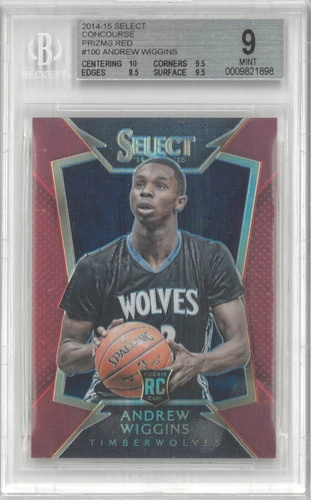 2014-15 Panini Select ANDREW WIGGINS #100 Red /149 Rc 💎 BGS 9 Mint