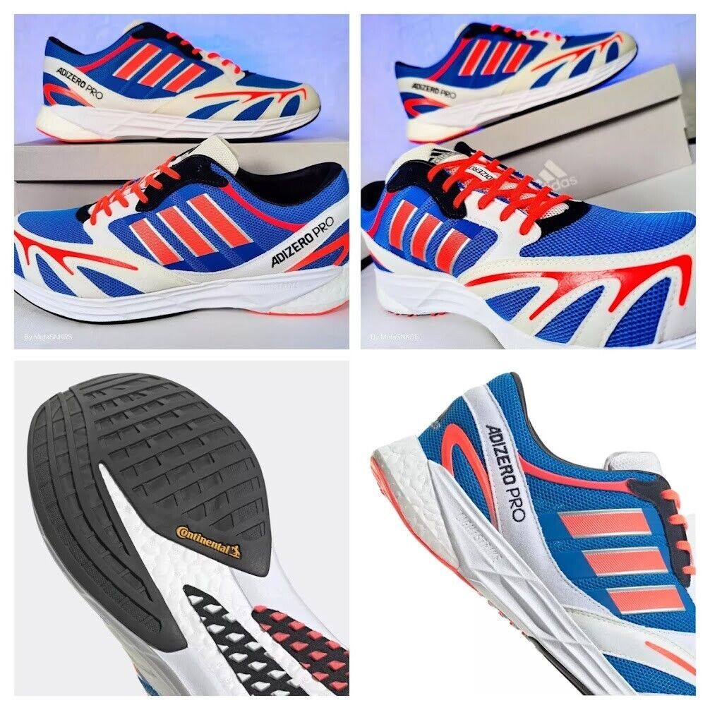 Adidas Adizero Pro V1 Men s US 13 White Orange Blue Boost Light Trainer Run Prem eBay