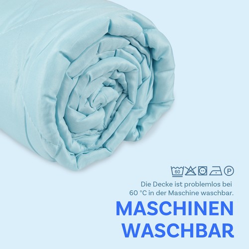 Lightweight summer duvet ÖKO-Tex camping quilted bed "washable 60° C" summer blanket - Picture 26 of 26