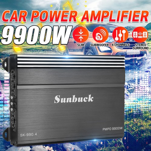 Sunbuck 9900W Auto Verstärker 4 Kanal Audio Stereo System Amp Klasse A/B LKW USA - Bild 1 von 13
