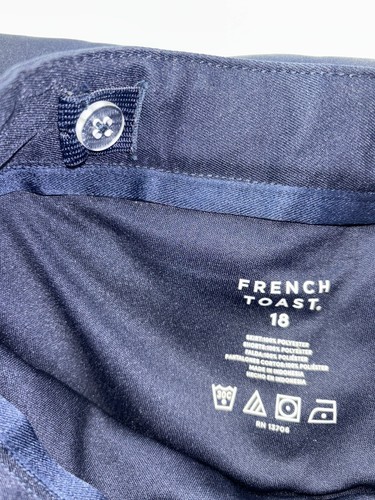 French Toast Uniform Skort Skirt Girls Size 18 Navy Blue Pleated Adjustable - Picture 18 of 24