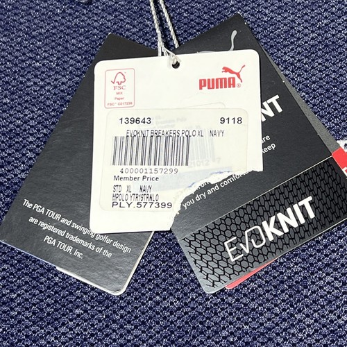 Polo de golf Puma Dry Cell para hombre talla XL azul marino nuevo con etiquetas - Imagen 3 de 6