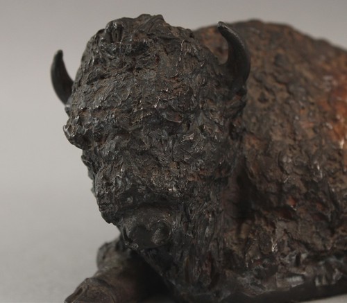 Limited Edition Signed CYNTHIA RIGDEN American Western Bronze Bison Sculpture NR - Picture 6 of 9