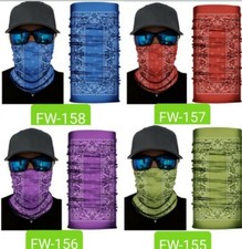 10 pack Tube Bandana Scarf Neck Gaiter Head Face Mask Outdoor Cap hike