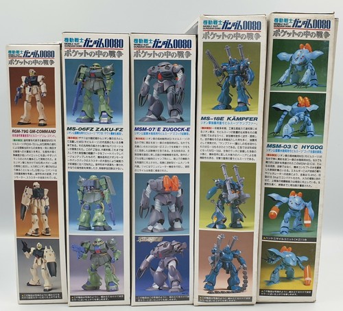 GUNDAM: GM COMMAND, ZAKU-FZ, KAMPFER, ZUGOCK-E, HYGOG MODEL KIT SET - Bild 9 von 9
