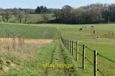 Photo 6x4 Footpath across fields north of Manor Farm Newtown The route of c2021