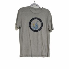 Next Level Mens Gray T Shirt Graphic Logo Solid Pullover Casual Short Sleeve L