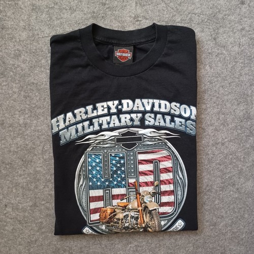 Harley Davidson T Shirt Mens Large Black Military Sales Overseas Tour 2013 - Picture 13 of 14