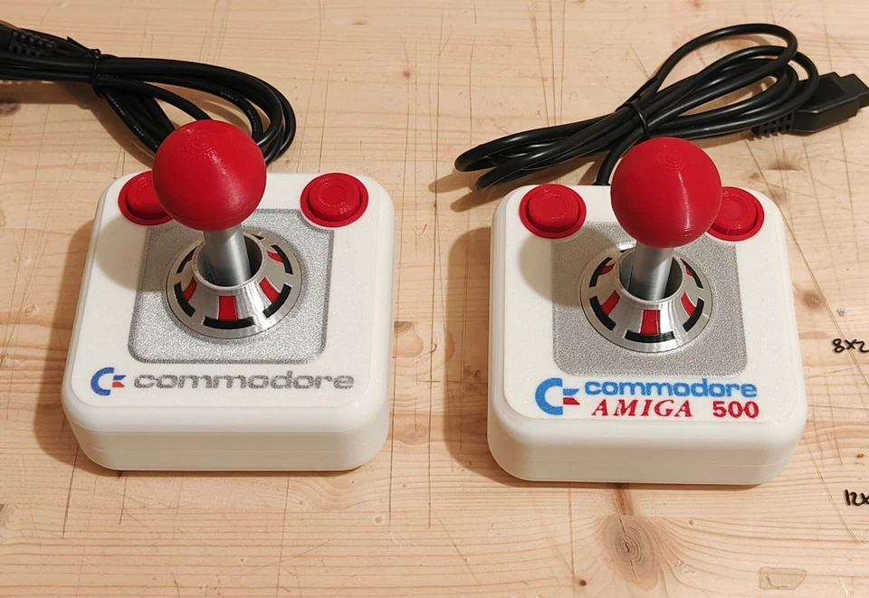 JOYSTICK STAMPA 3D, STILE TAC 2 (Suncom) DB9 PER COMMODORE C64, AMIGA 500, ATARI - Immagine 4 di 4