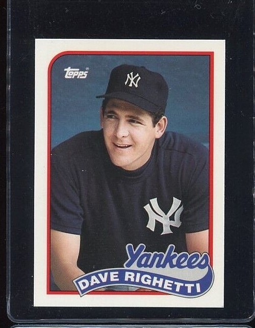 1989 TOPPS TIFFANY #335 DAVE RIGHETTI NEW YORK YANKEES  