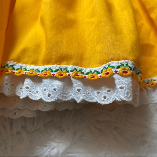 Vintage Swing Rock 60’s Handmade Square Dance Floral Embroidered Eyelet Prairie - Bild 4 von 12