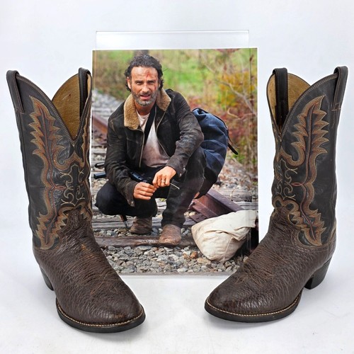 Justin 2223 Rick Grimes Walking Dead Cowboy Boots Mens Size 6.5 Womens 7.5 2222 - Picture 18 of 22