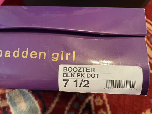 Madden Girl Black Patent Boozter Polka dot platform Heel Sandal 7 1/2 - Picture 8 of 8