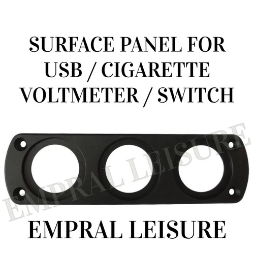 Campervan 12v Usb Socket Cigarette Voltmeter Frame Surface Mount Caravan Boat - 第 1/15 張圖片
