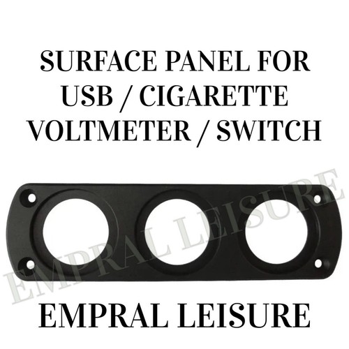 Campervan 12 V 24 V Gehäuseplatte Oberflächenhalterung für USB Buchse Zigaretten Voltmeter - Bild 1 von 15