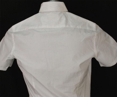 Camicia uomo Cecil Gee gessato media slim fit tasche bottoni manica corta nuova - Foto 3 di 3