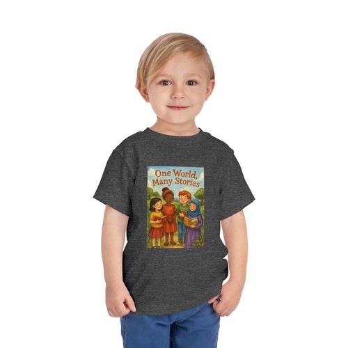Toddler Short Sleeve Tee One World, Many Stories Design - Picture 60 of 65