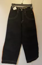 NWT Vintage Jnco Flamehead Baggy Denim Jeans Pants Wide Leg Youth Size 10