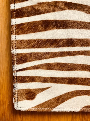Mia Chickadee Shoulder Bag Womens Brown Leather Zebra Saddle Western Boho - Picture 9 of 12