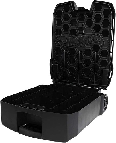 Hot Wheels Rolling 100 Car Storage Organizer Suitcase Case Retractable Handle US - Picture 8 of 11