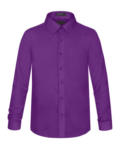 NE PEOPLE Boys' & Junior Long Sleeve Solid Button-Down Dress shirt [NEGT103] - Picture 28 of 68