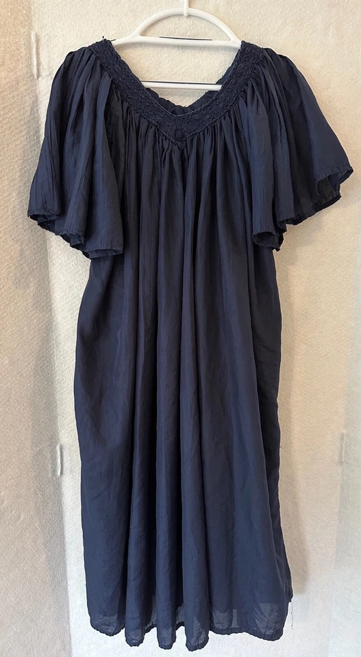 Vestido Bobbie Brooks Ropa de Dormir Manga Corta Patio Talla Única Azul Marino Foto 2 de 4