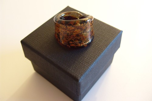 Murano glass Ring original Jewelry UNIQUE Handmade colorful art Ø 17 - Picture 5 of 8