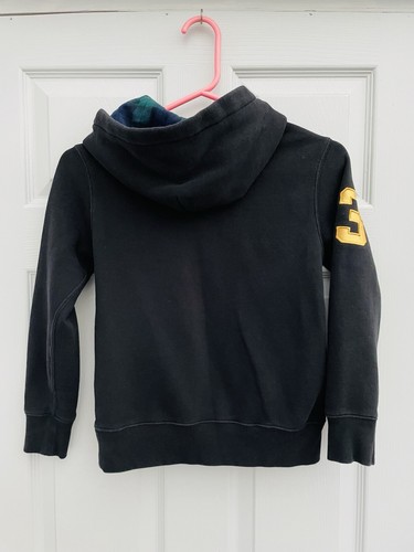 POLO Ralph Lauren Black & Yellow Triple Horse Hoodie Age 8 Mint Condition - Picture 2 of 5