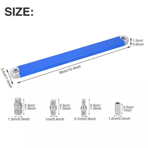 Mit 4x Adapter Offset Verlängerungs schlüssel Set Ratschenschlüssel Verlängerung - Bild 7 von 10