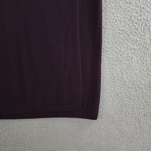 Banana Republic Wrap Sweater Skirt Womens XL Purple Knit Midi Pull On Pencil NEW - Picture 9 of 11