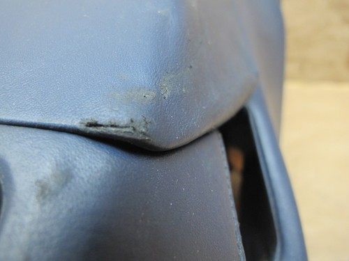 1983-1991 PORSCHE 928 S REAR CENTER CONSOLE ARM REST STORAGE COMPARTMENT BLUE - Picture 20 of 20
