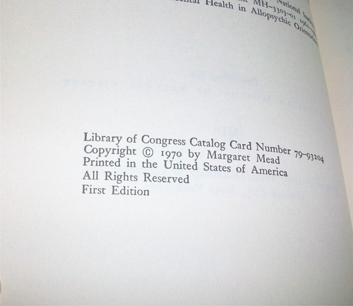 CULTURE AND COMMITMENT By Margaret Mead 1970 Hardcover w/DJ *Stated 1st Edition* - Picture 5 of 24