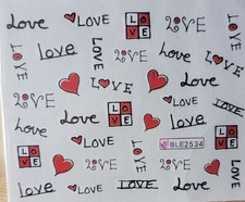 Nail Art Decal Stickers - Love - Ships from U.S.  BLE-2534