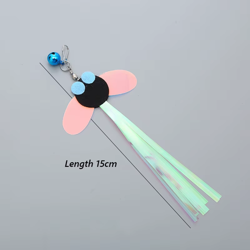 Fish Rod Shape Cat Teaser Stick and Insect Bait Funny Kitten Interactive Toys Pe - Picture 8 of 13