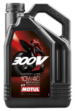 MOTUL 300V Road Racing 10W-40 100% Synthetic 4T 4-Stroke Engine Motor Oil 4L
