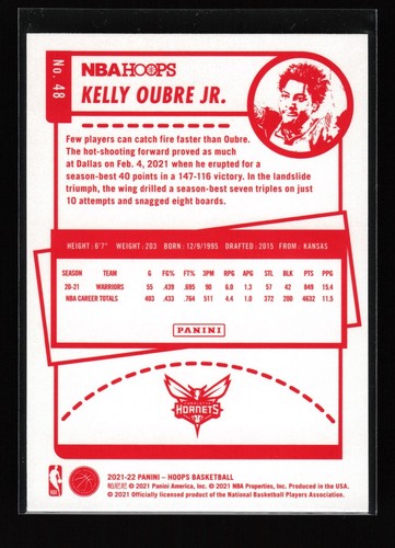 2021-22 Panini NBA Hoops Red Backs RED BACKS #48 Kelly Oubre Jr. (NM+) (BSK) - Foto 2 di 2