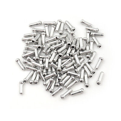 100pcs Silver Aluminum Bicycle Brake Shifter Inner Cable Tip Wire End Caps Cr G3