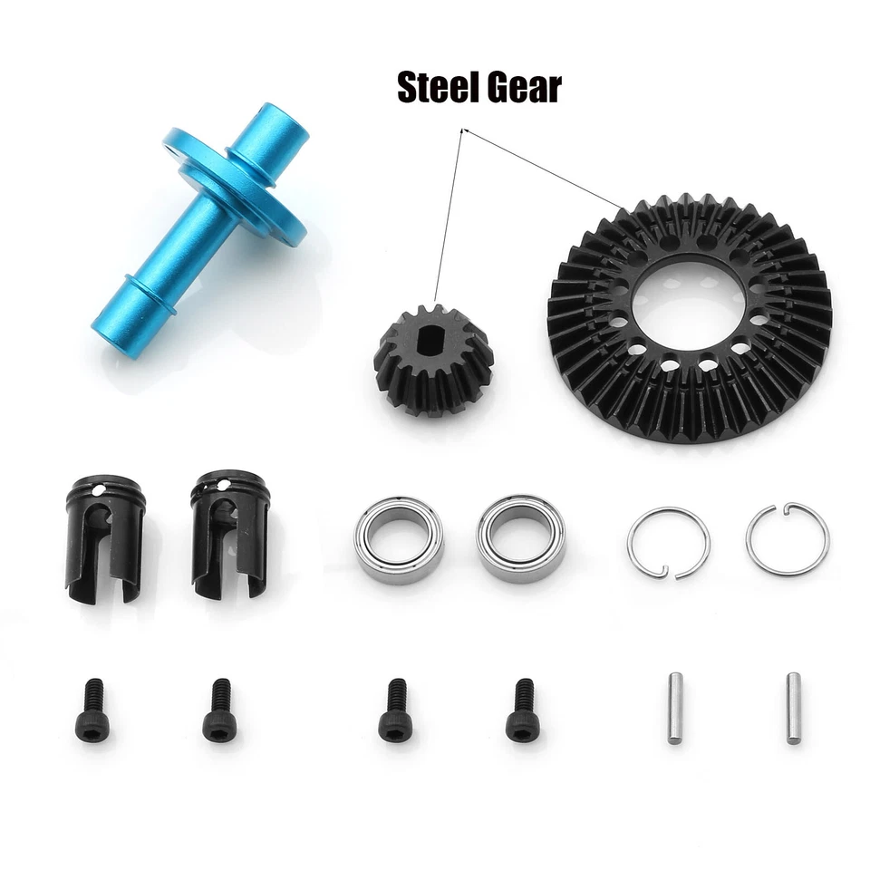 Carrete de bloqueo diferencial delantero para coche TAMIYA XV02 TT02 1/10 RC con juego de engranajes Foto 2 de 4