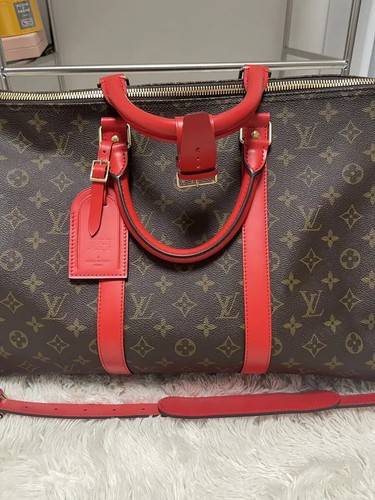 Louis Vuitton Keepall Bandoulière red - Picture 1 of 8