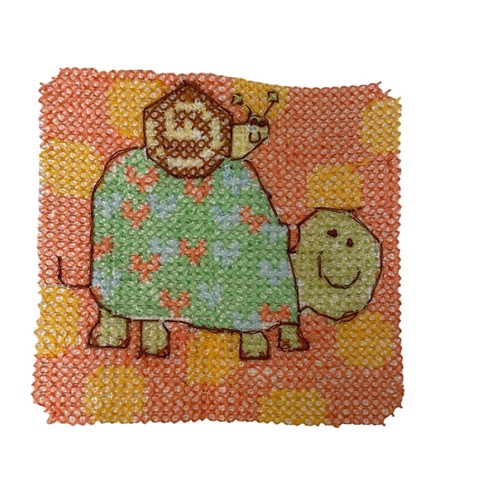 Dimensions Cross Stitch Kit WOODLAND CREATURES AFGHAN Blanket Partially Done - Picture 3 of 7