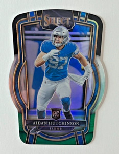 2022 Select Aidan Hutchinson RC Club Level Black & Green Die-Cut Prizm #267 Lion